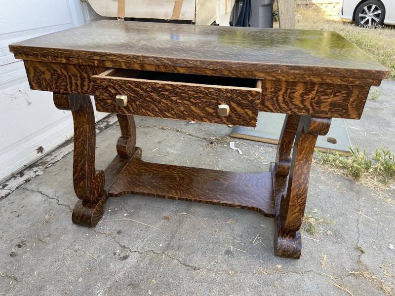Antique Craftsmen Arts & Crafts Mission Style Quarter-Sawn Tiger Oak Veneered