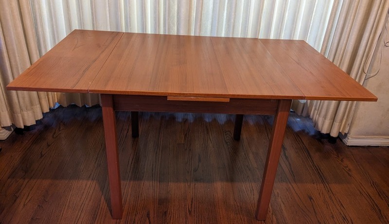 Danish Teak Expanding Table BRDR FURBO Mid Century Modern