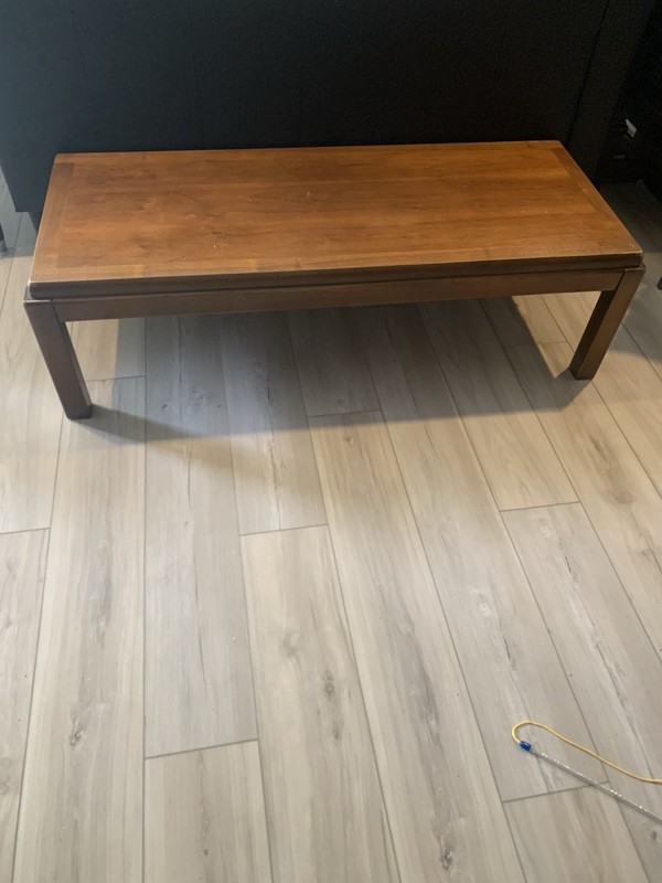 Vintage Lane Mid Century Modern Rectangular Walnut Wood Coffee Table 49 In Long gallery