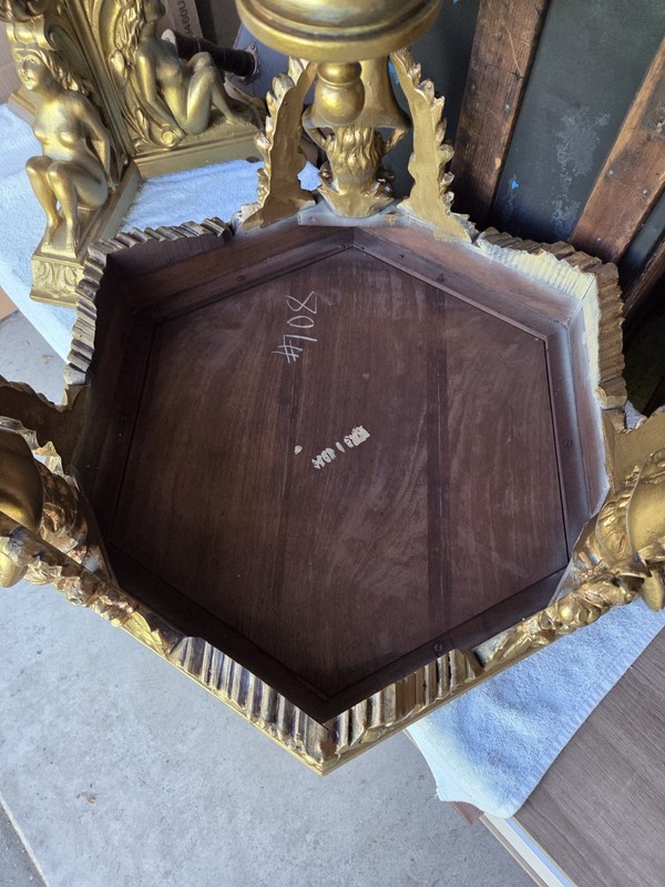 Vintage Louis XVI Gilded Occasional Table gallery