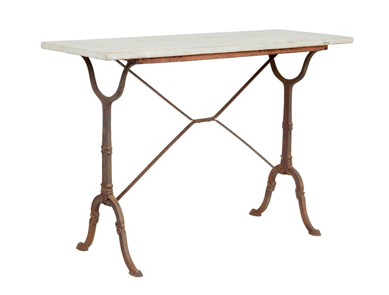 LATE 19TH CENTURY FRENCH CAST IRON SIDE TABLE