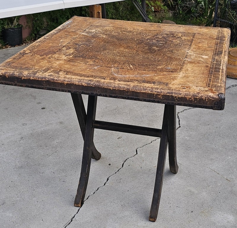 Rare Vintage 1930s Samson Standing/Folding Card Table Shwayder Bros