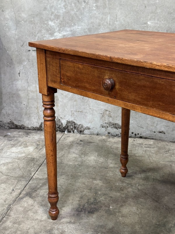 Antique Sheraton Maple 1 Drawer Work Table Writing Desk Nightstand 19th Century gallery