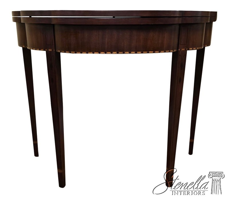 LF70998: HENKEL HARRIS Cherry Gate Leg Federal Style Flip Top Games Table