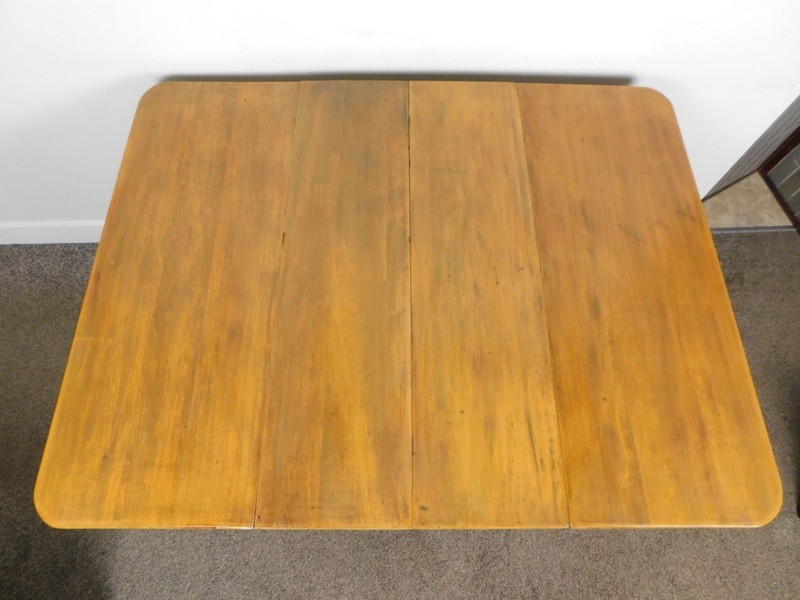 Antique Elm Finish 40s Jacobean Turned Gate Leg Drop Side Ext Dining Table SHIPS gallery