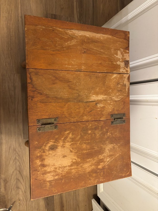 Maple Dough Proof Box Rustic End Table Lift Top 22" x 22.5" x 12” gallery