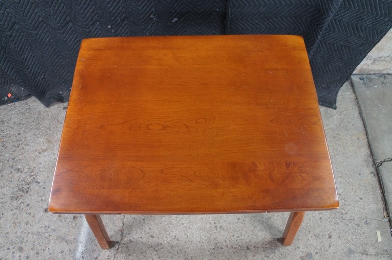 Mid Century Heywood Wakefield Maple Draw Leaf Extendable Dining Table MCM gallery