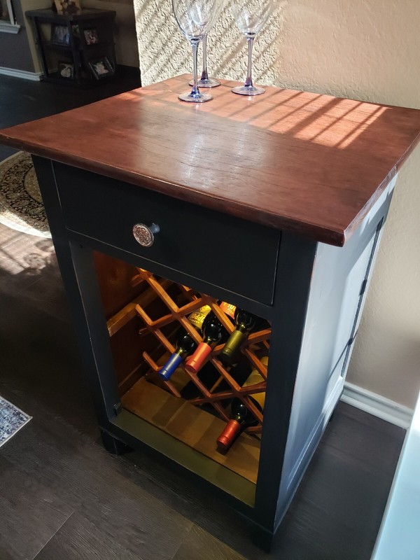 1800's Antique Table Cabinet & Wine Rack Early (1840-1880)'s American Colonial gallery