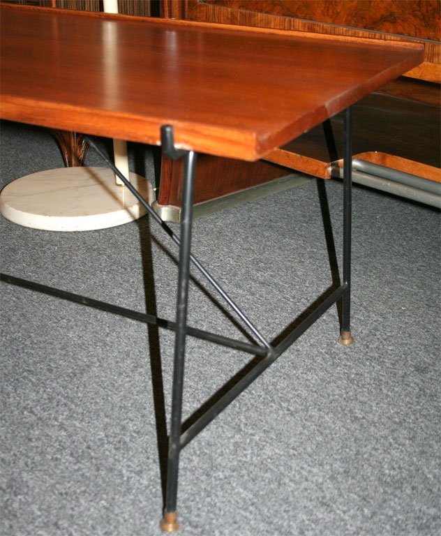 Iron and Mahogany Cocktail Table by Saporiti Italia, Italy, 1952 gallery