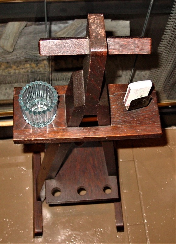 Antique Primitive Handcrafted Wood Candle Stick Holder Table gallery