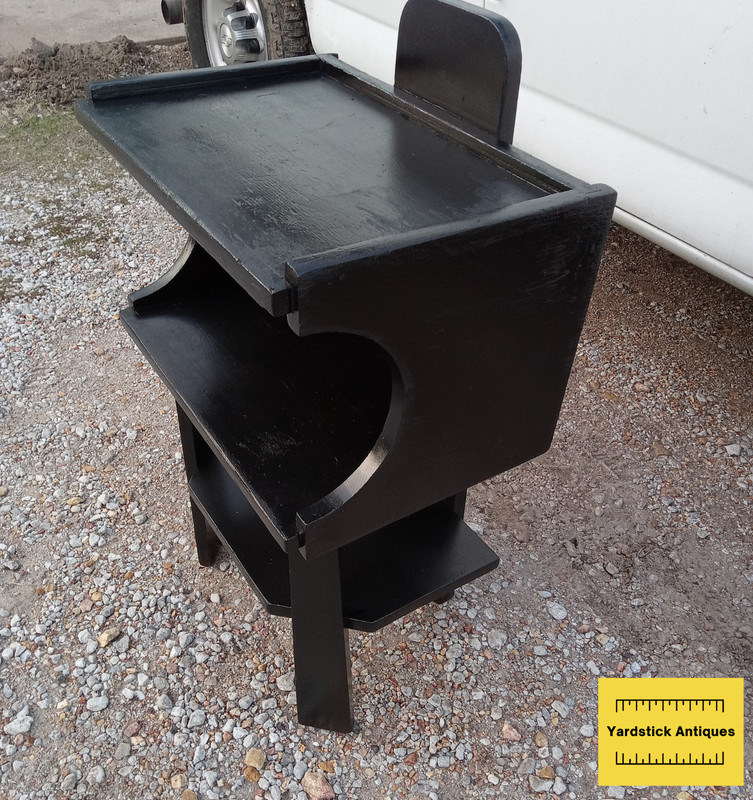 Mid Century Pine Black Bookshelf End Table / Side Table (BST-28) gallery