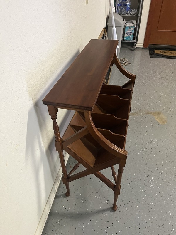Vintage Chippendale Book Trough Accent Table. Has Rancho Monterrey Mark. gallery