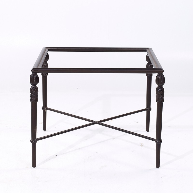 Michael Taylor Montecito Collection Metal and Glass Side Table gallery