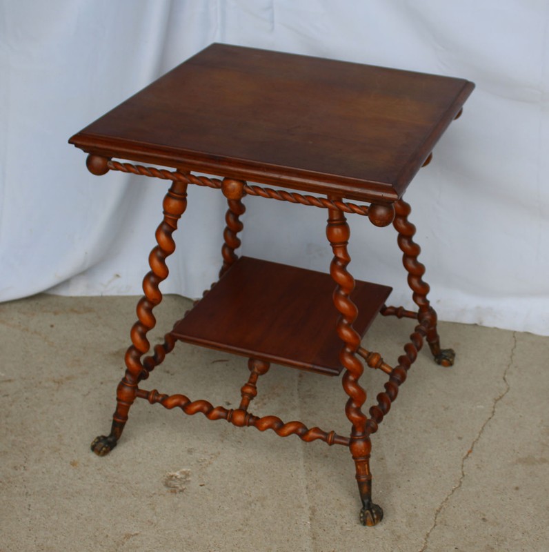 Antique Mahogany Lamp Table – Merklen Furniture Company –