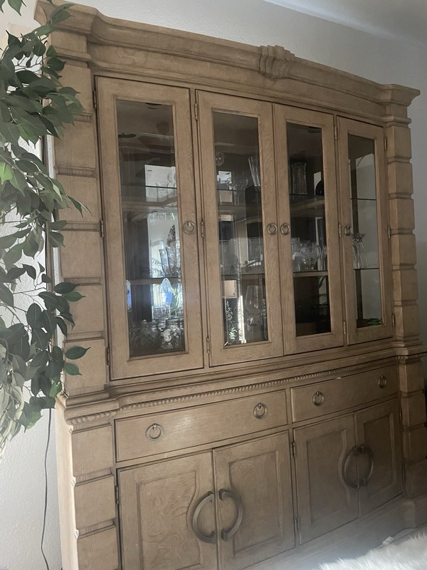 Table, Chairs, The Other Thing Is a cabinet .You Can Store Glass Cups And Plates gallery