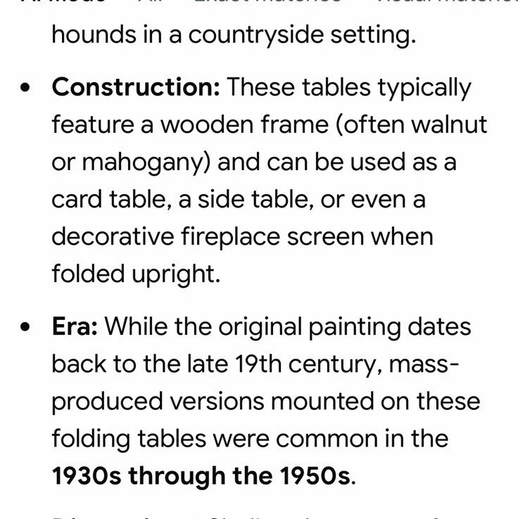 Equestrian Horse Hound Fox Hunting Folding TV Tray Card Table Fireplace Screen gallery