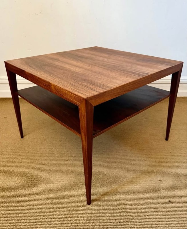 Severin Hansen for Haslev 1960s Danish Square Rosewood Coffee/Side Table