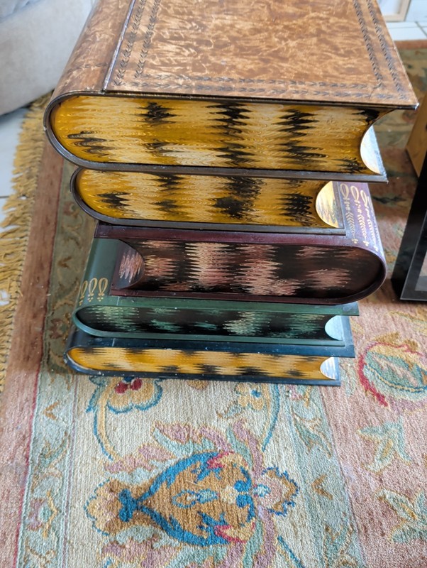 Vintage Italian Tole Book Stack Table gallery