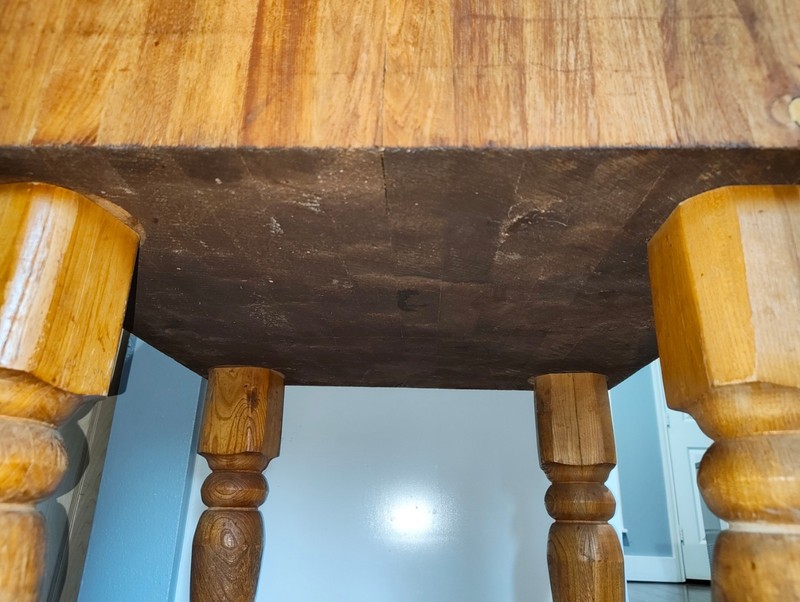 Antique 1920s Solid Maple Butcher Block Table Refinished - on Casters gallery