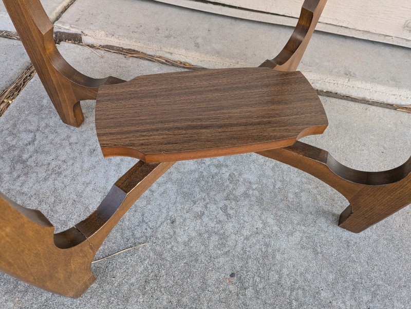 Vintage Mid Century Modern Atomic Spanish Colonial Sculptural End Table K73 gallery