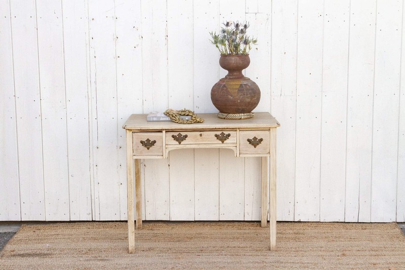 Antique Bleached English Lowboy Side Table gallery