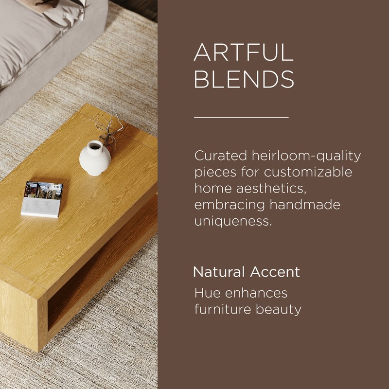 Maven Lane Contemporary Wooden Coffee Table in Refined Natural Finish(For Parts) gallery