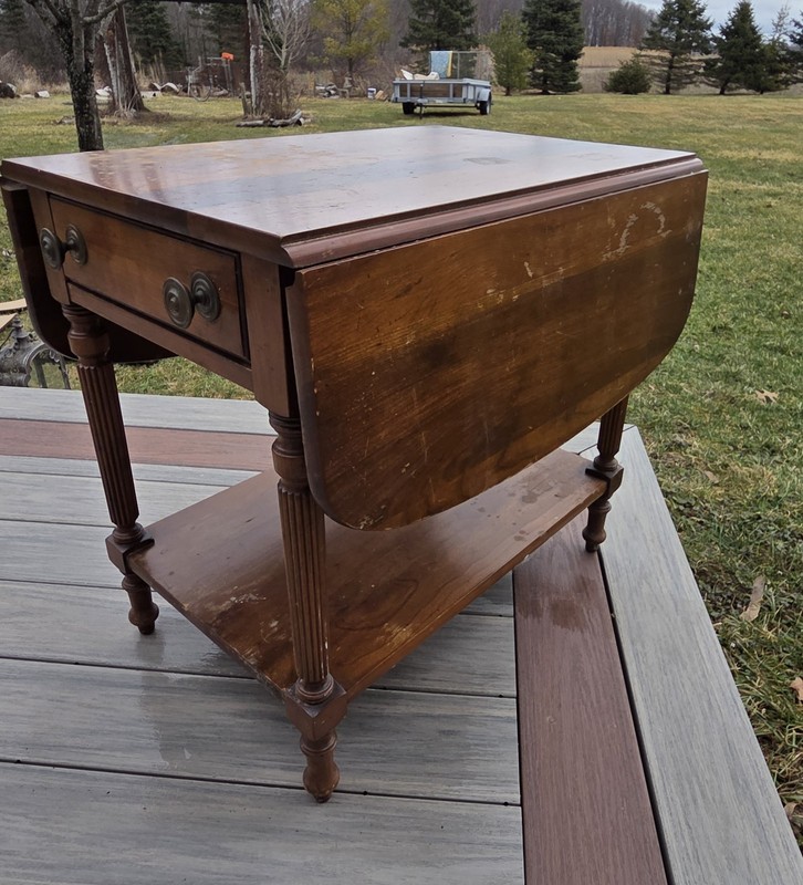 Vintage Park Furniture solid wood Double Drop Leaf Work Table side / End Table