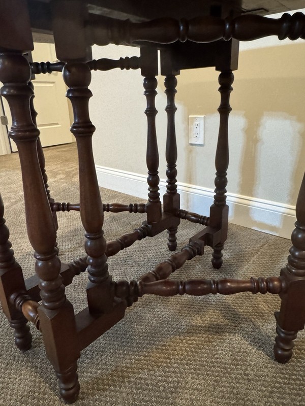 Antique Walnut Gate Leg Drop Leaf Table Circa Early 1900s, Great Condition! gallery