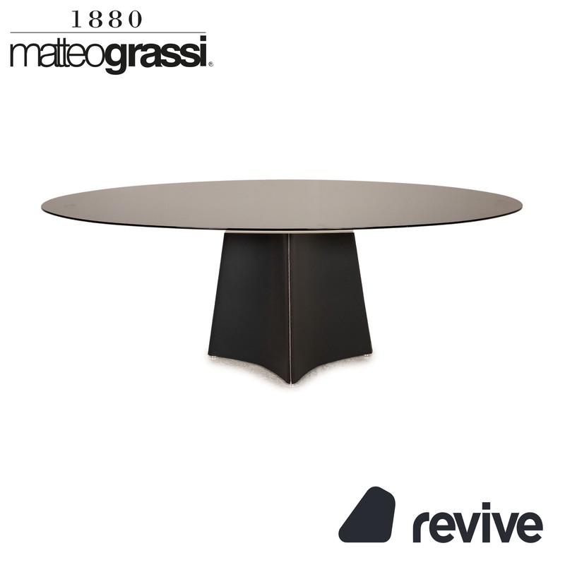Matteo Grassi Glass Table Black Dining Table