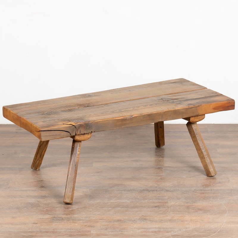20th Century Rustic Splay Peg Leg Coffee Table from Hungary