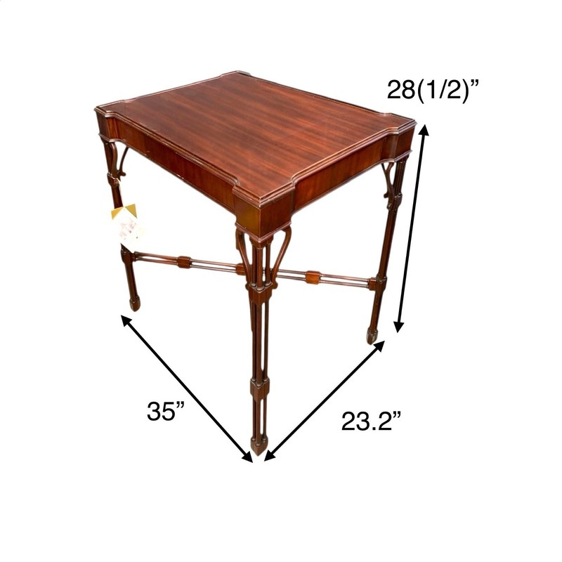 Table Drexel Heritage Brand Chippendale Style Mahogany Wood Vintage Decor gallery