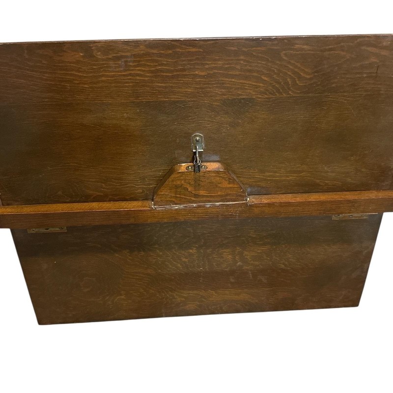 Antique Wood Tilt Top Tea Butlers Table Fire Screen Trestle Base Victorian Style gallery