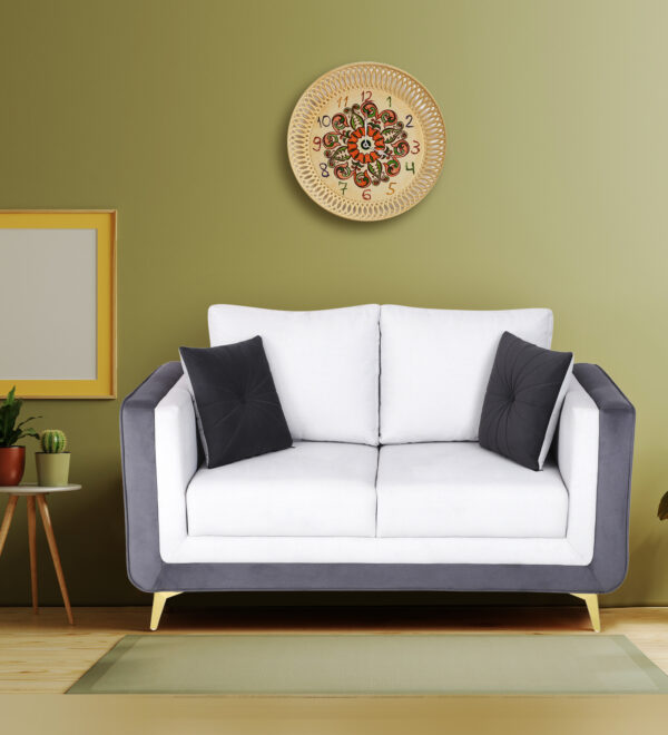 sarita furniture Knight White Modern Two Seater Sofa