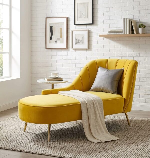 Solara Velvet Chaise Lounge